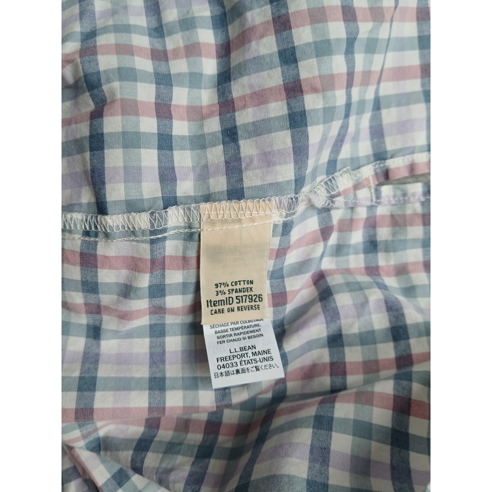 LL Bean Pajama Set 3x Womens Pull On Short Notch Collar Comfort Lounge Sleep - Picture 9 of 16